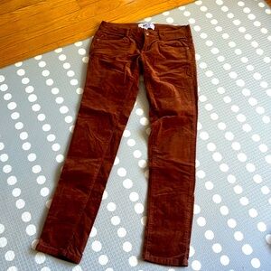 JOLT Rust Cognac Corduroy Tight Skinny Pant Size 1